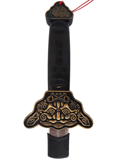 BookMyCostume Foldable Ninja Sword for Kids (5+) & Adults – 32" Smooth Steel Blade with Plastic Handle & Red Tassel – Safe Fancy Dress Accessory & Cosplay Prop